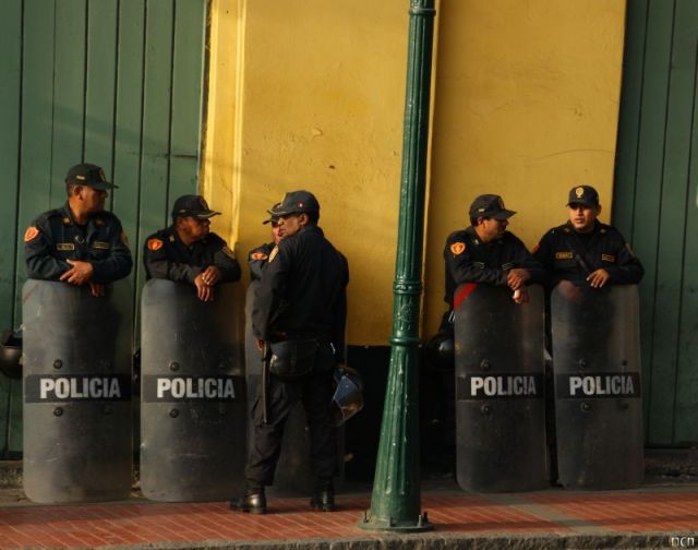 Riot Police in Lima