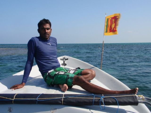 Our guide that pulled me around the reef for an hour