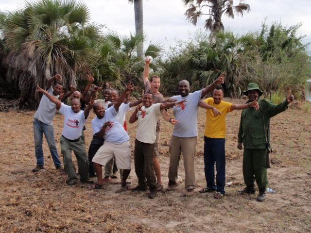 Brian and the camp staff striking a cowabunga pose. Paul's photo