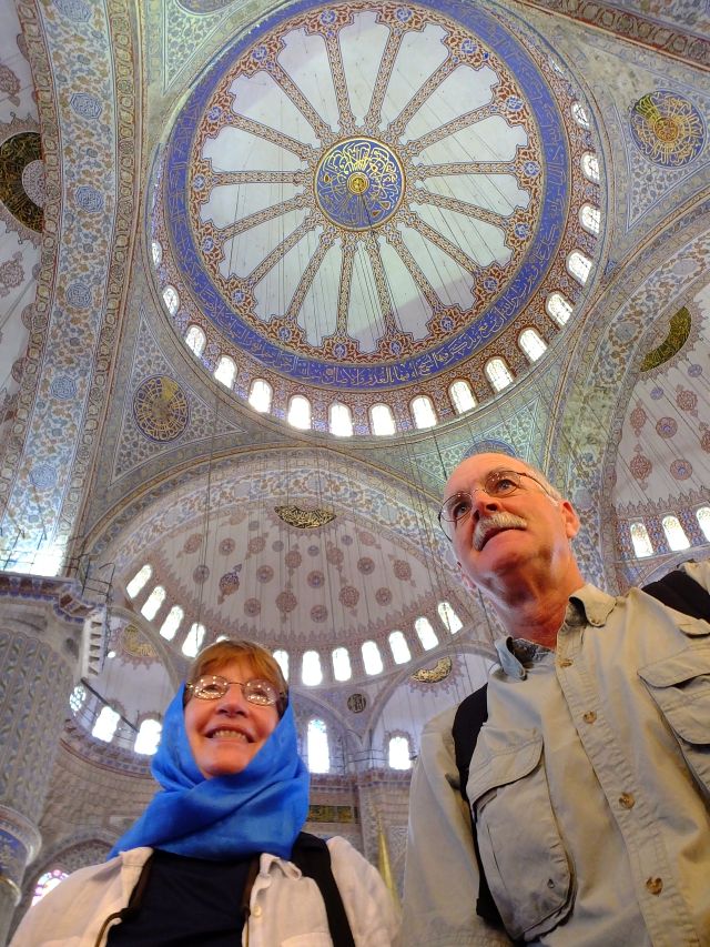 Paul and I in the Blue Mosque