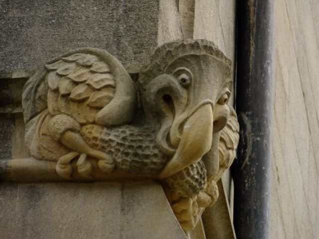 One of the happier looking stone gargoyles