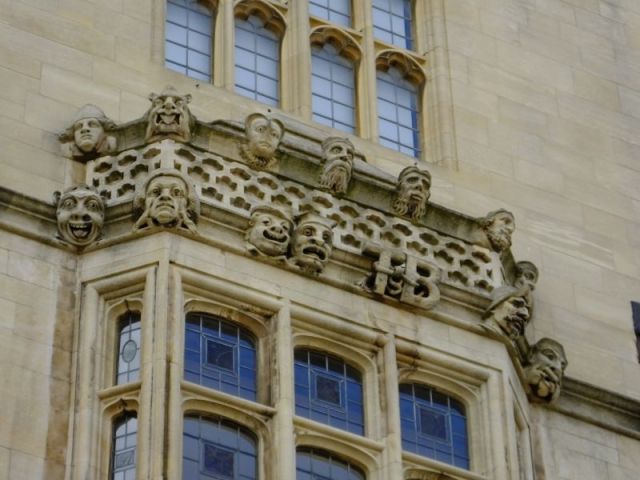 A whole host of stone faces looking down on us