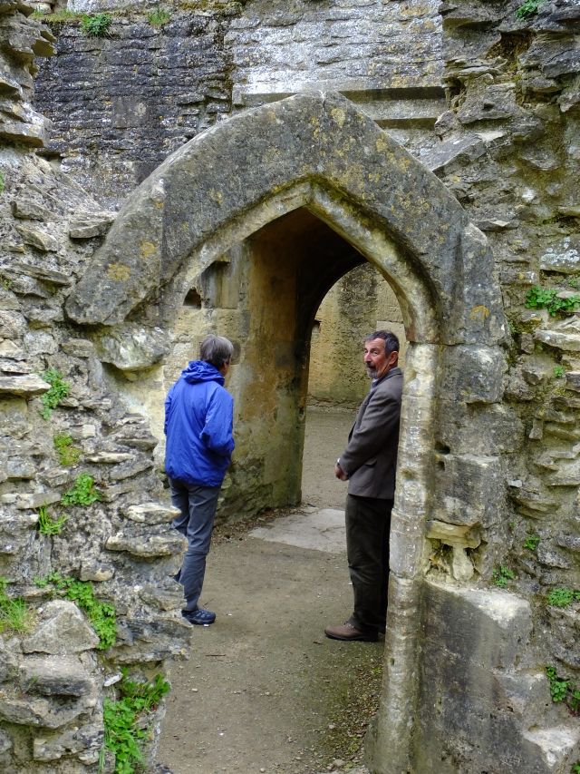 Our guide Steve and Joy at Dovecote ruins