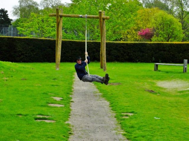 Paul enjoying the zipline