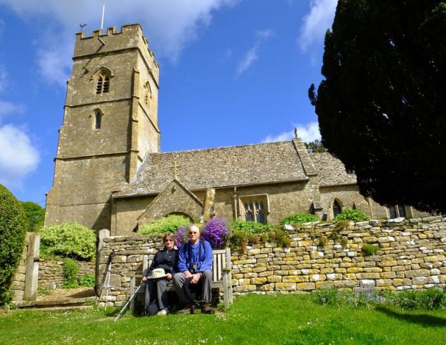 I really am on this trip. Paul and I in front of the Hampnet church