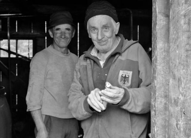 The man who offered us a shot of horinca from his plastic bottle