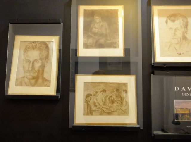 These paintings were made from using the artists own blood when he was held in Sighet prison