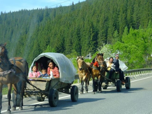 Gypsies and their horse drawn houses