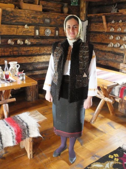 Dana dressed in traditional clothing for church