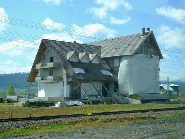 We saw houses being built all over the part of Romania we visited. 