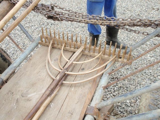 Close up of the wooden rakes the villagers use. Paul's photo