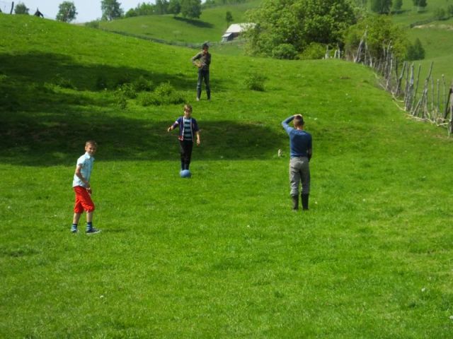 Soccer game in progress