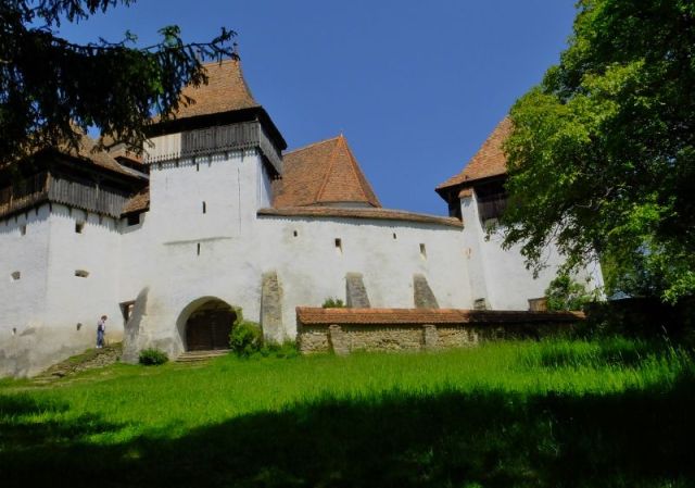 The fortified church, well the church is inside this protective wall