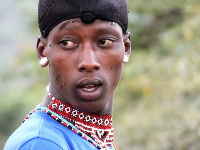 An example of the beadwork some wore