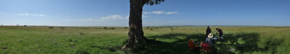 Panorama of the beautiful place where we had breakfast