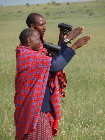 Paul took this close up of our guides conferring.