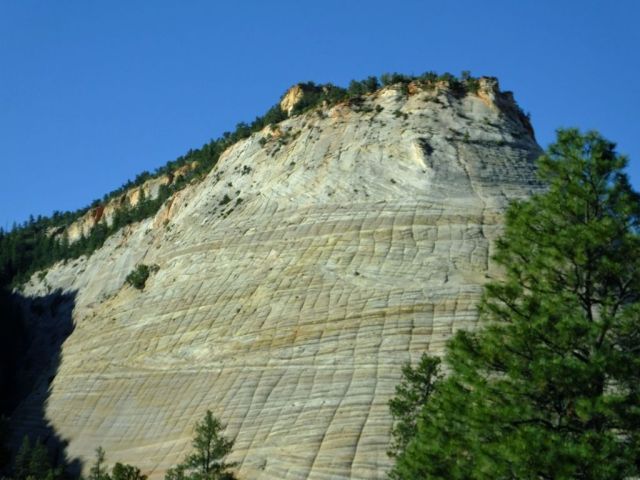 I took this photo from the car but you can still see why the area is known as the Checkerboard Mesa