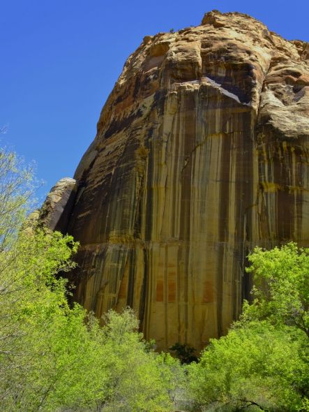 I love this striped mountain face.