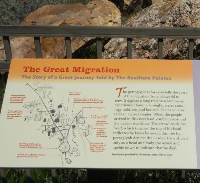 One of the signs with the Native American theory of the meaning of the petroglyphs
