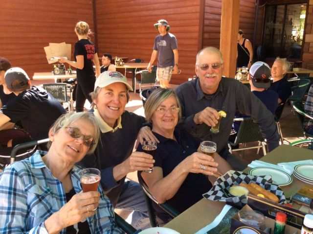 Enjoying the brew pub beer. Taken with Joys Ipad or was it her camera?