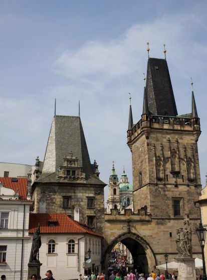 A shot of Lesser Town taken from the Charles Bridge