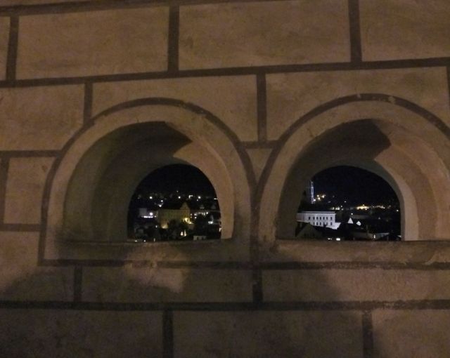 I got a kick out of this photo as I thought the windows in the walkway walls looked like frogs eyes.