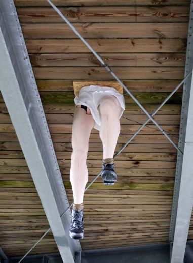 Emil Zatopek memorial- one of several pairs of running legs