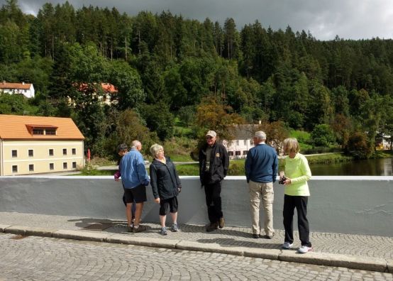 Enjoying the scenery after lunch