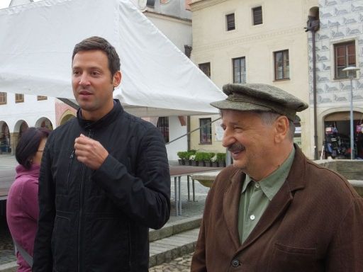 Milan and one of the locals chosen to be extra's