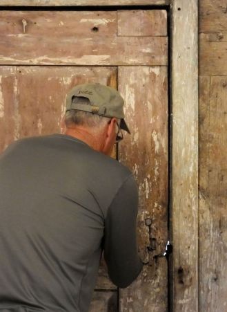 Of course I have a photo of Paul unlocking the door!