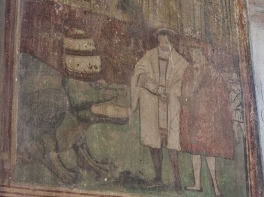 The painting with the unflattering depiction of the pope as a lizard(that is the theory anyway).