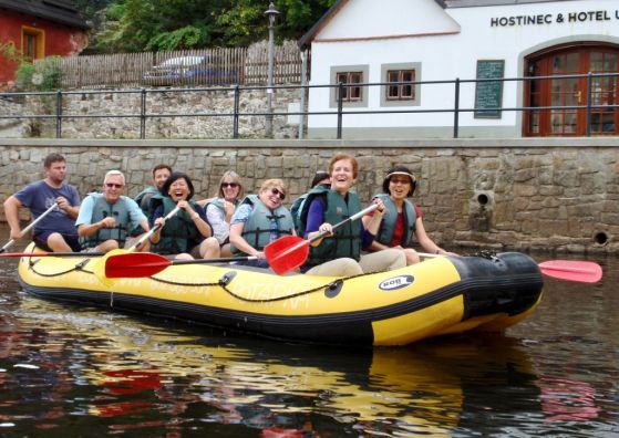 Our happy companions in the other raft