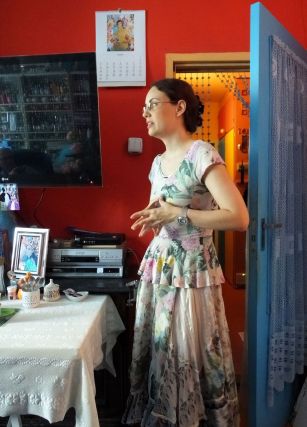 Stella welcoming us to their home.