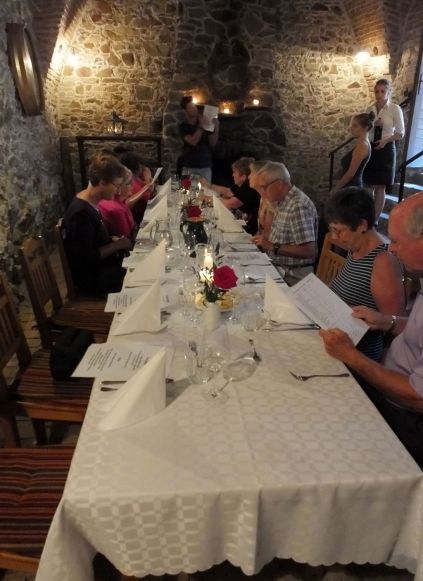 The cool room where we tasted wine and ate dinner