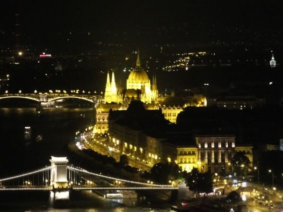 Budapest at night from Gellert Hill
