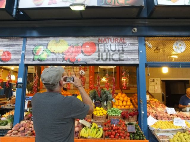 Paul taking photo of one of the many vendor booths 